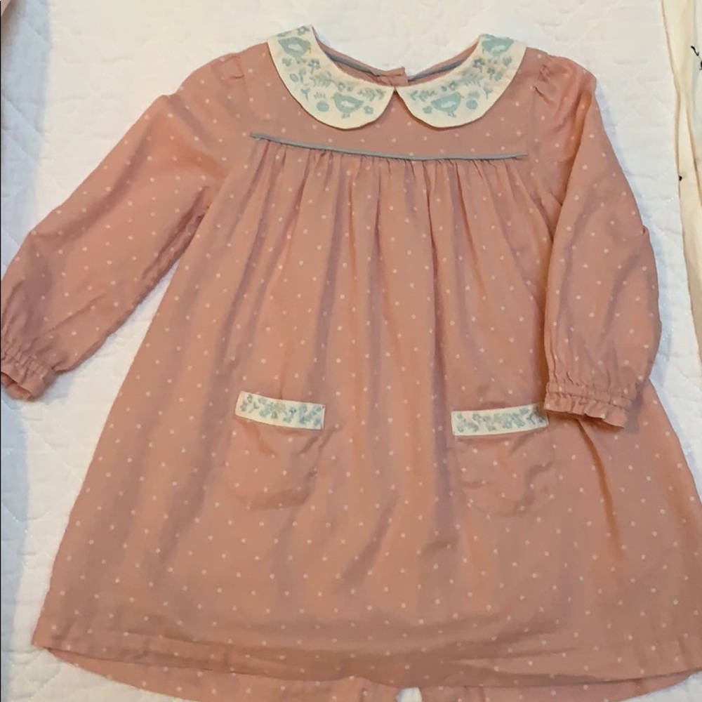 Baby Boden 12-18 mo fall dress dusty pink